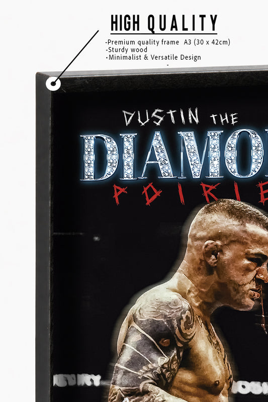 Dustin Poirier MMA Fighter Poster Framed A3 (30 x 42cm)