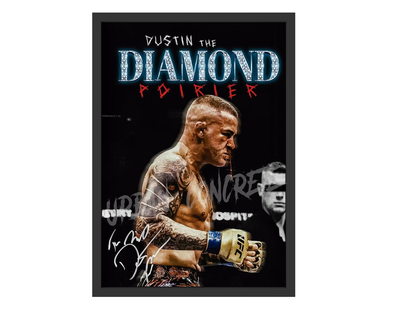 Dustin Poirier MMA Fighter Poster Framed A3 (30 x 42cm)