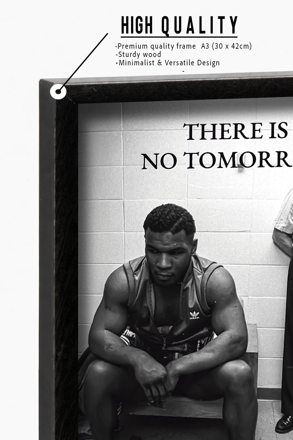 Mike Tyson "There is no tomorrow" Boxing Poster Framed A3 (30 x 42cm)