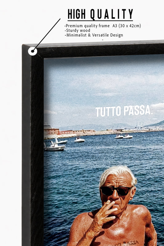 Tutto Passa' Iconic Poster Framed