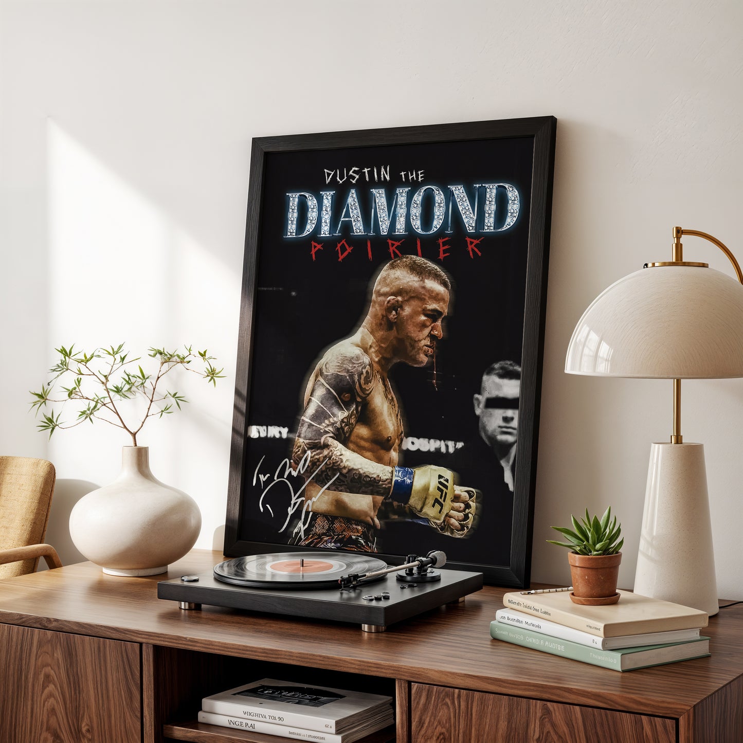 Dustin Poirier MMA Fighter Poster Framed A3 (30 x 42cm)