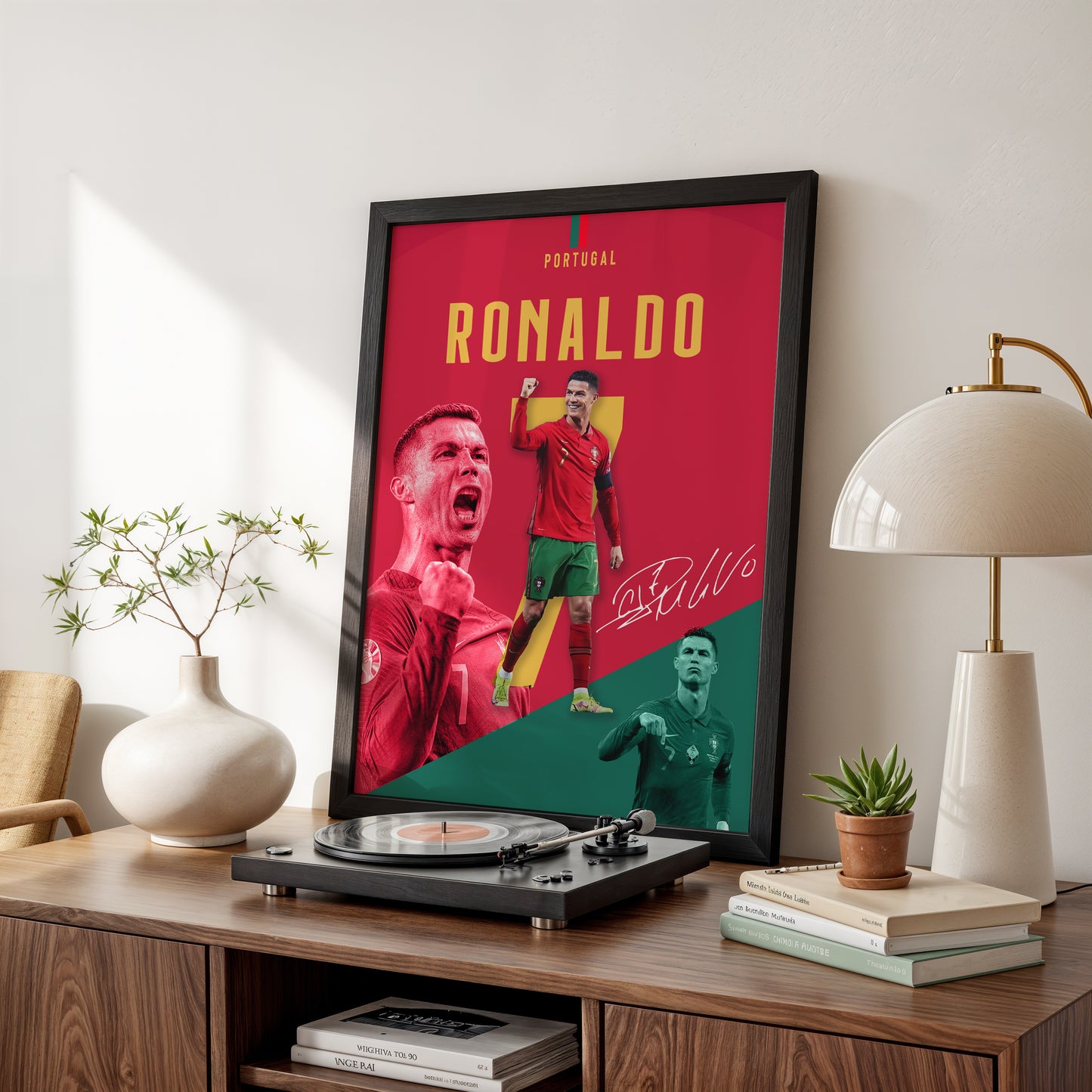 Cristiano Ronaldo Portugal Poster Framed A3