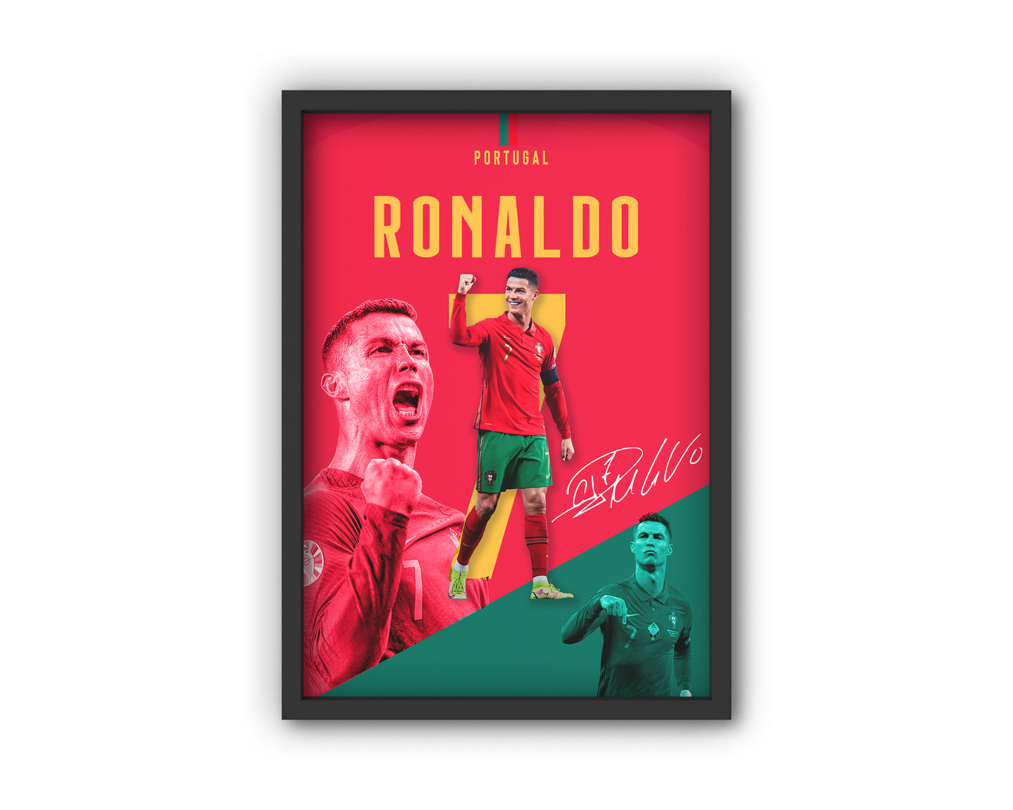 Cristiano Ronaldo Portugal Poster Framed A3