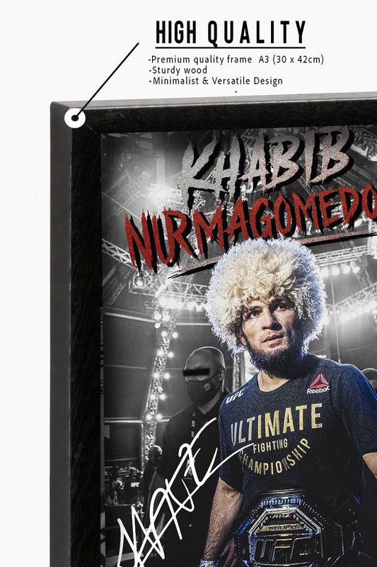 Khabib Nurmagomedov' MMA Poster Framed