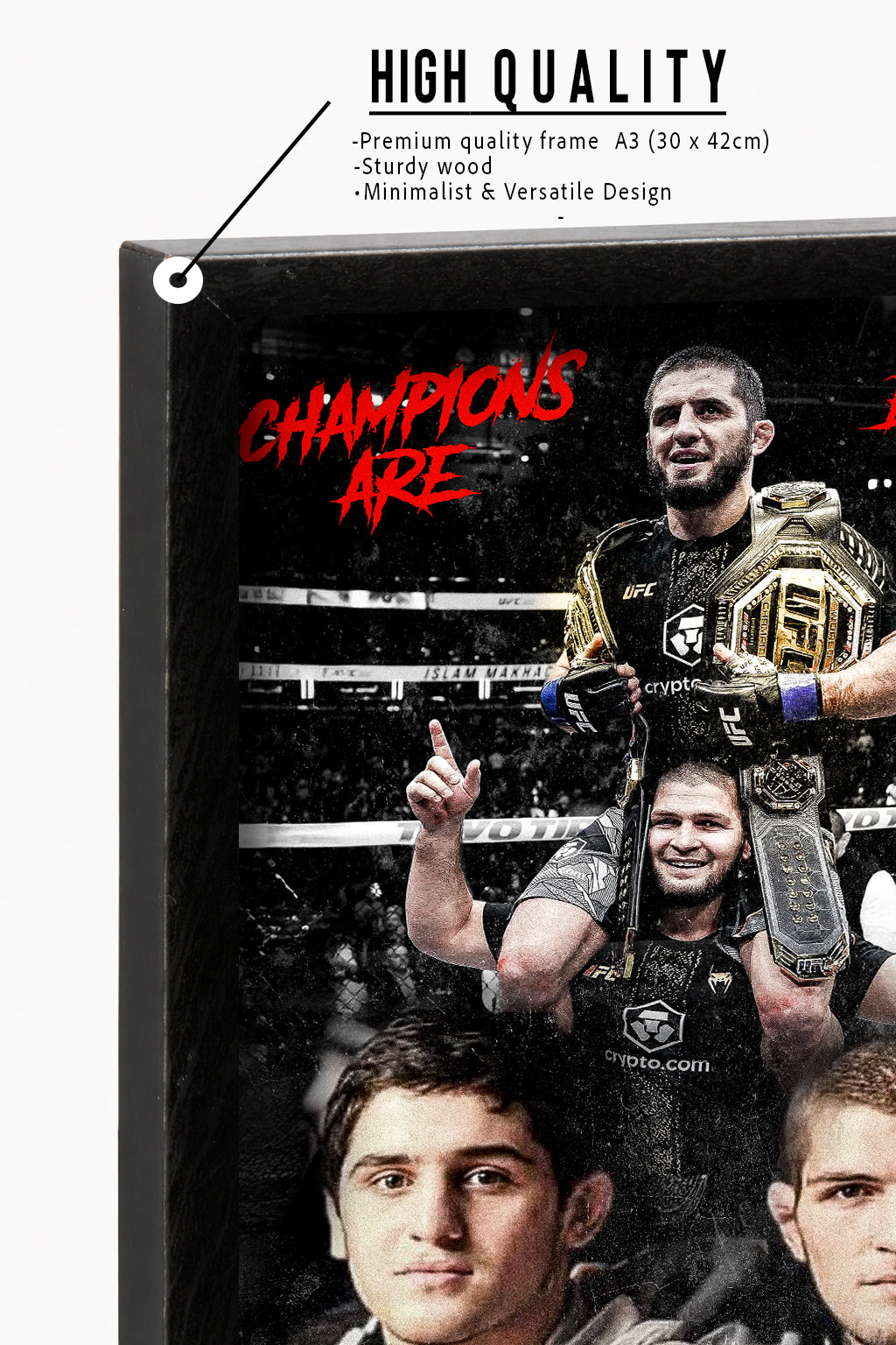 Islam & Khabib Nurmagomedov' MMA Poster Framed