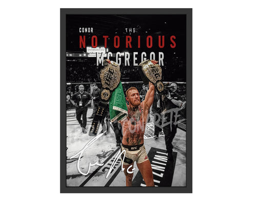 Conor Mcgregor MMA Fighter Poster Framed A3 (30 x 42cm)
